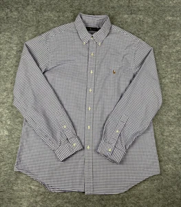Ralph Lauren Hemd Herren XL Oxford Button Down Lila Kariert Langarm OCBD - Bild 1 von 6