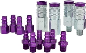 Milton S-314VKIT Kit, 14pc Hi-Flo V style 1/4", Purple - Picture 1 of 10