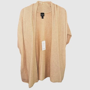 Neu mit Etikett Eileen Fisher beige natürliche Kaschmir offene Strickjacke Dolmanärmel Größe 1X - Bild 1 von 10