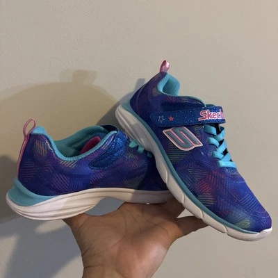 Tenis para mujer SKECHERS Spirit Sprintz Rainbow Raz azul gancho y bucle para niñas Foto 1 de 4
