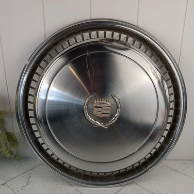 1974  1978 Cadillac Eldorado Wheel Cover 16" Chrome Hub Cap Rim 75 GM Caddy Fair - Image 1 of 4