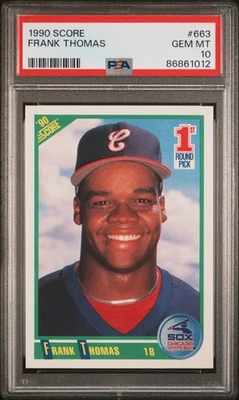 1990 Score 棒球弗兰克·托马斯 #663 PSA 10 — 第 1/2 张图片