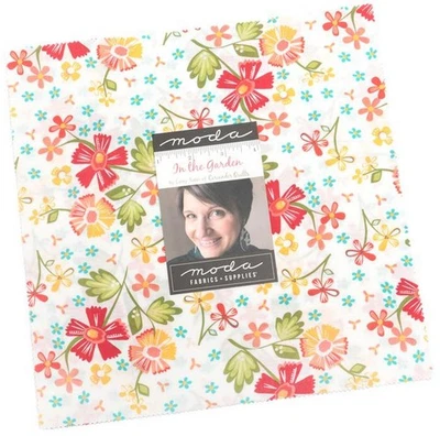 In The Garden Moda Layer Cake, 42 100% Cotton 10-inch Precut Quilt Squares - Image 1 of 4