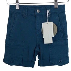 Stella McCartney Kids Cotton Stretch Cargo Denim Shorts Blue Size 4 NWT - Picture 1 of 6
