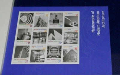 Full Pane US-Modern American Architecture - 37¢ Sheet of 12- Scott 3910 - L@@K - Image 1 of 2
