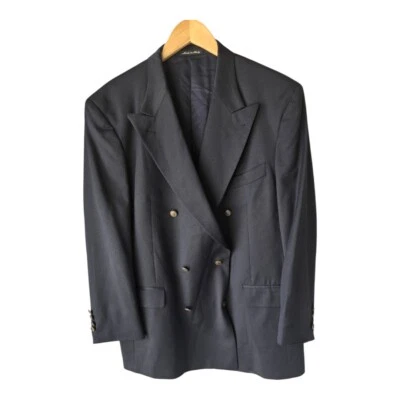 Blazer de lana de Murano de colección abrigo deportivo para hombre talla 50 negro Italia carrera Foto 1 de 4