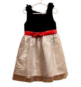 Girls Sleeveless Dress, Size 4T - Birthday, Holiday, Parties - White, Black, Red - Picture 1 of 4