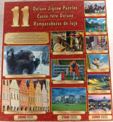 Sure-Lox 9 NEW Deluxe Jigsaw Puzzles (Was originally 11 Puzzles but 2 are gone) - Image 1 of 3