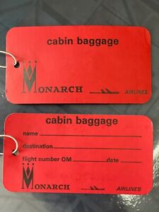 Monarch Airlines 1980s Vintage Baggage Tag - Buy 2 get 1 more FREE!