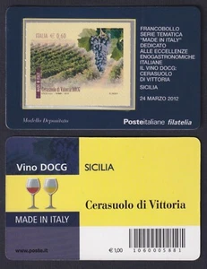Tessera Filatelica 2012 Il Vino - Sicilia  B-L5 - Imagen 1 de 1