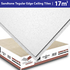 17m2 Sandtone Tegular Suspended Ceiling Tiles 595mm x 595mm x 13mm 600mm x 600mm