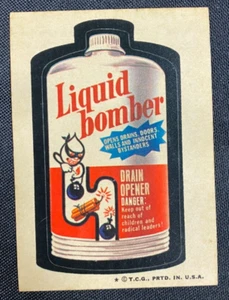 1970s Topps Wacky Packages (set break) Sticker Card Liquid Bomber NH - Picture 1 of 2