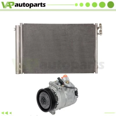 Conjunto de refrigeración de condensador de CA y compresor de CA para BMW 328i 2006 BMW 330xi 2007 Foto 1 de 4