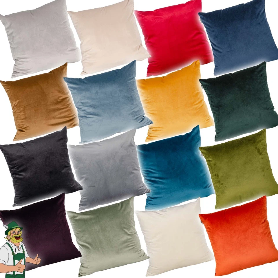Kissenbezug Kissenhülle Dekokissen Sofakissen Zierkissen Samt Kuschelkissen Deko - Bild 1 von 4