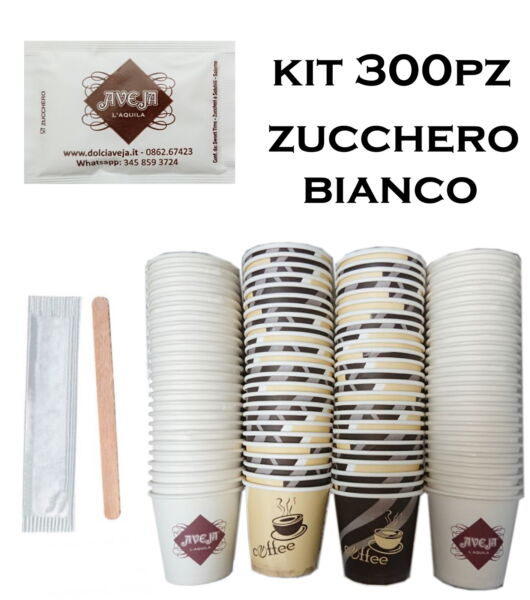 Coffee Kit, Shots Paper, Sugar, pallets - 200 pcs-Sweet aveja Photo Related