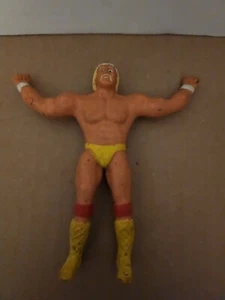 USED LJN Hulk Hogan Bendies Action Figure WWF WWE Titan Bend In Played With Cond - Picture 1 of 9