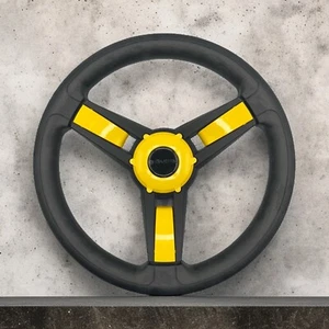 Giazza Golf Cart Steering E-Z-GO HUB Soft Touch Rim ABS Spokes - Yellow Inserts - Picture 1 of 23