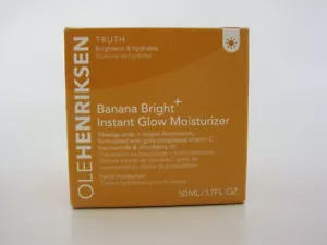 OleHenriksen Banana Bright Instant Glow tägliche Ultra Feuchtigkeitscreme 1,7 oz 50 ml Neu im Karton - Bild 1 von 6