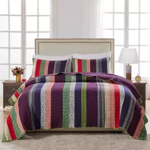 Greenland Home Bedding Sets 3-Piece Full/Queen Classic Floral Cotton Quilt Sham - Picture 1 of 4
