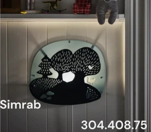 Ikea DUGGREGN LED Wall Lamp Kids Room Forest Dark/Light Turquoise [ 304.408.75] - Picture 1 of 1