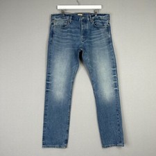 J.Crew Mens Jean 36x32 Blue 484 Slim-Fit Japanese Selvedge Kaihara Denim Tapered