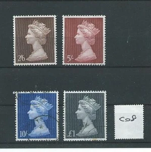 GB - Predecimal - C08 - MÁQUINAS - 4 valores a £1. BIEN USADO - Imagen 1 de 1