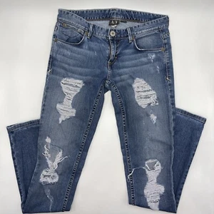 Armani Exchange Damen Boot Cut Denim Jeans Dark Wash Blau Größe 4 #C224 30X33 - Bild 1 von 14
