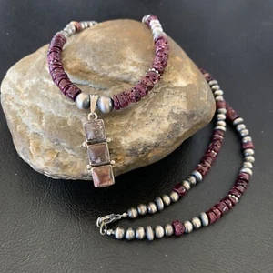 Collar de plata esterlina navajo ostra espinosa colgante turquesa caballo salvaje 12358 - Imagen 1 de 12