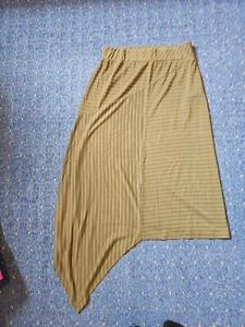 Only Khaki Green Asymmetric Edge Stretchy Skirt. Size XS.. - Picture 1 of 5