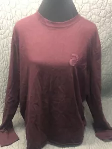 American Eagle-Long Sleeve ae Logo T-Shirt-Maroon-Oxblood-Burgundy-XL - Picture 1 of 6