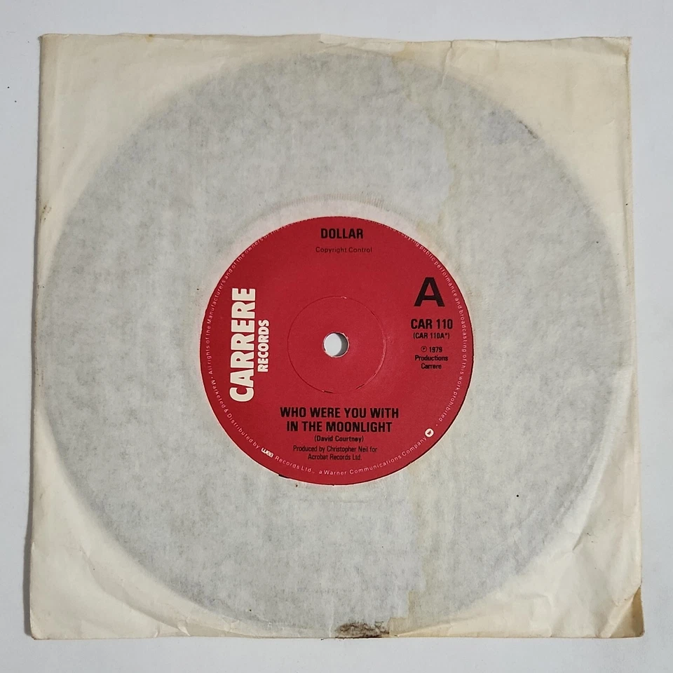 DOLLAR - 'Who Were You With In The Moonlight' 7" Vinyl Single Record AUST. PRESS - Imagem 1 de 1