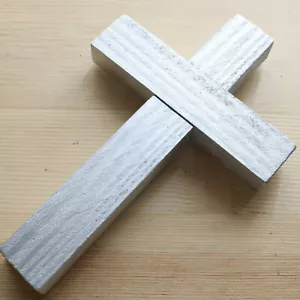 Small Wall Cross Metallic Silver 5" Handmade USA Decor Cruz Catholic Christian - Picture 1 of 2