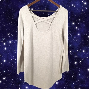 GILLIGAN & OMALLEY Womens Knit Sleepshirt Top Size S Gray Long Sleeve Poly Rayon - Picture 1 of 7