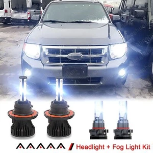 For Ford Escape 2008-2012 4X 4Side LED Headlight Hi/Lo +Fog Light Bulbs advanced - Picture 1 of 13
