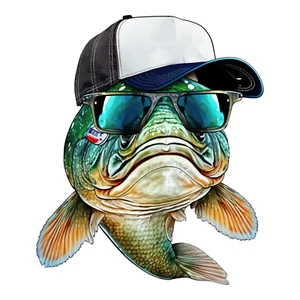 Riesiger XXXL 30X30 cm Autoaufkleber Sticker Fisch Tier Aufkleber - Picture 1 of 12