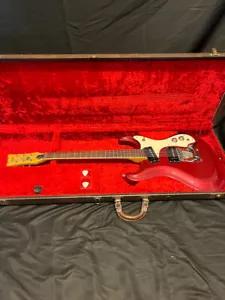 1966 Vintage Mosrite The Ventures Guitar-Mosley Vibrato-Candy Apple Red W/OHSC - Picture 1 of 24