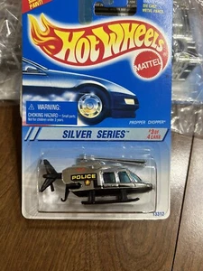 1 Hot Wheels 1994 Helicopter Police SILVER SERIES 1/64 Diecast NEW - Picture 1 of 6