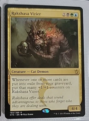 MTG Rakshasa Vizier Khans of Tarkir 193/269 Regular Rare - Image 1 of 2