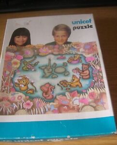 Unicef Jigsaw Puzzle, 200 Large Pieces, Animal Bath (Pool) East Germany pre-1990