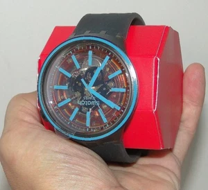Swatch FIRE TASTE Silicone Skeleton Unisex Wristwatch LARGE FACE Blue SO27B112 - Picture 1 of 12