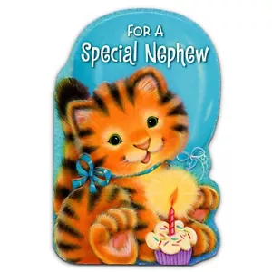 Linda Tarjeta de CUMPLEAÑOS PARA SOBRINO JOVEN, Juegos de Tigres de American Greetings + Sobre - Imagen 1 de 4