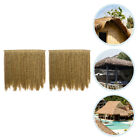  2 Pcs Fake Straw Cover DIY Artificial Thatch Roof Roofing Tiki Hut Blind Grass