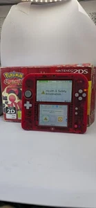 Nintendo 2DS Konsole Transparent Rot Pokémon Omega Rubin Edition Schlechter Zustand - Bild 1 von 7