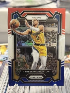 2023-24 PANINI PRIZM TYRESE HALLIBURTON SP RED/WHITE/BLUE PRIZM #102 PACERS - Picture 1 of 2