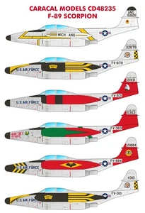 Caracal Models 1/48 decals CD48235 - F-89 Scorpion for Revell kit - Picture 1 of 5