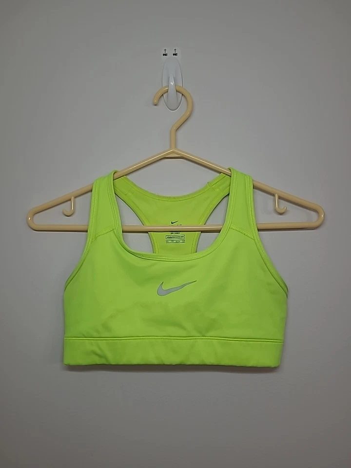 Nike Victory Compression Sports Bra Volt 375833-708 X-Small Fluorescent Green - Image 1 of 3