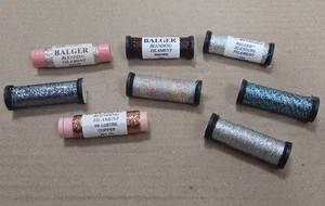 Kreinik Balger Metallics Blending Filament Embroidery Thread Variety Lot 8 USA - Picture 1 of 10