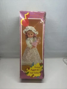 Vtg Musical 16" Doll Aggie & her Baby Doll 5" Real Rocking Motion Lullaby Melody - Picture 1 of 10
