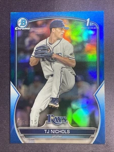 2023 Bowman Chrome Draft #BDC-153 TJ NICHOLS RC RIFRATTORE BLU #/150 1° Bowman - Foto 1 di 2