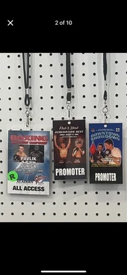 Boxing promoters and participant credentials. - Image 1 of 4